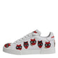 White Devil Face Portofino Sneakers Shoes