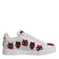 White Devil Face Portofino Sneakers Shoes