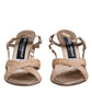 Beige Keira Slingback Heels Sandals Shoes