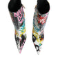 Multicolor Graffiti Keira Mid Calf Boots Shoes