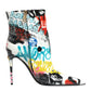 Multicolor Graffiti Keira Mid Calf Boots Shoes