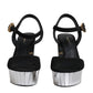 Black Mirror Heels Platform Sandals Shoes