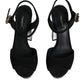 Black Mirror Heels Platform Sandals Shoes