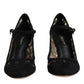 Black Mary Jane Taormina Lace Pumps Shoes