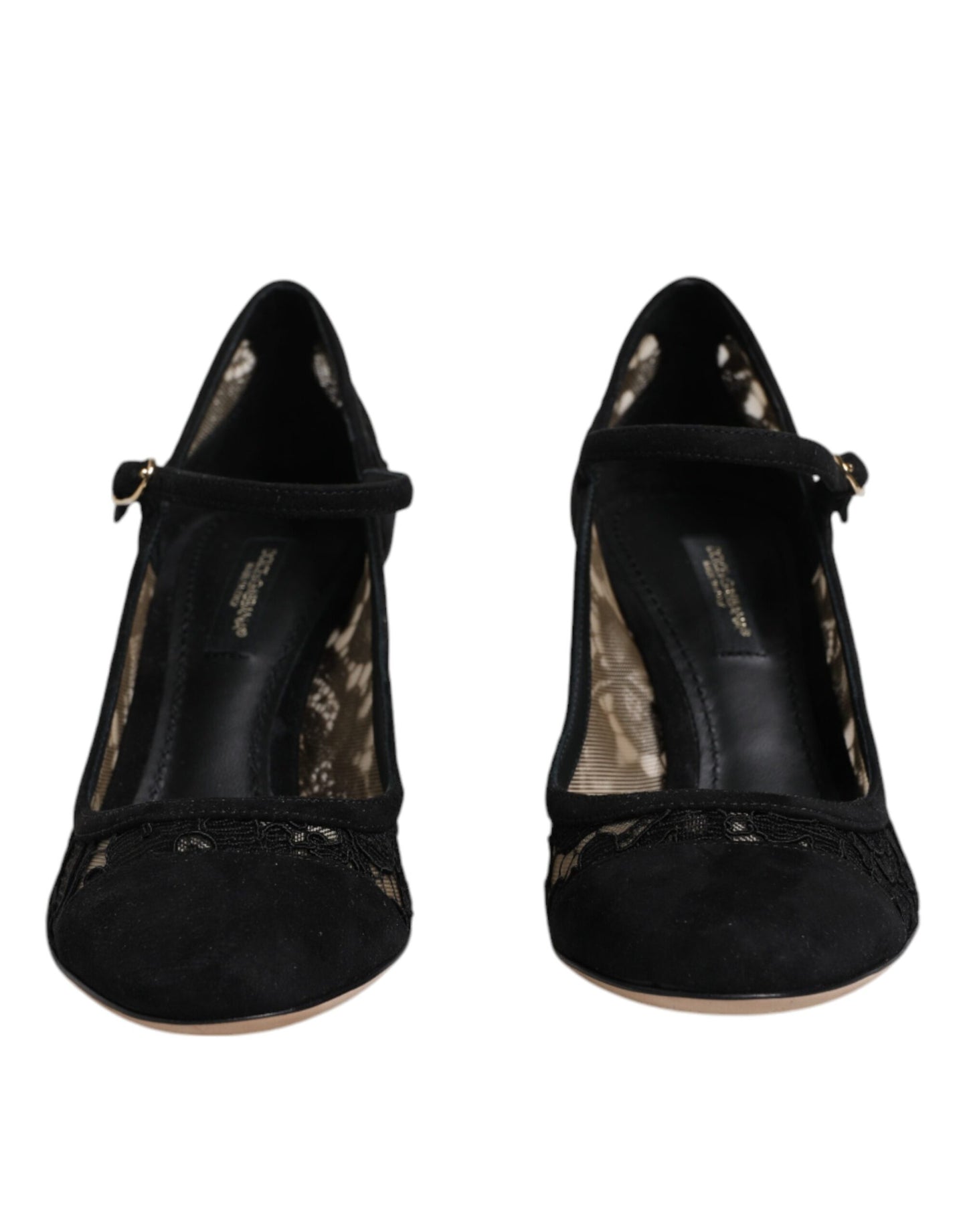 Black Mary Jane Taormina Lace Pumps Shoes