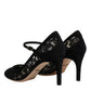 Black Mary Jane Taormina Lace Pumps Shoes