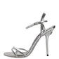 Silver Keira Ankle Strap Sandals Shoes