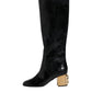 Black Patent Leather Vally High Boots Shoes