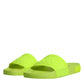 Green Rubber Slides Sandals Beachwear Shoes