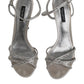 Silver Crystal Ankle Strap Sandals Shoes