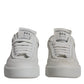 White Miami Leather Low Top Sneakers Shoes