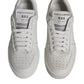 White Miami Leather Low Top Sneakers Shoes