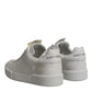 White Miami Leather Low Top Sneakers Shoes