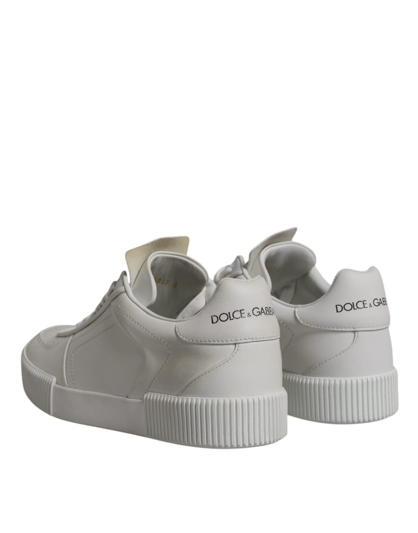 White Miami Leather Low Top Sneakers Shoes