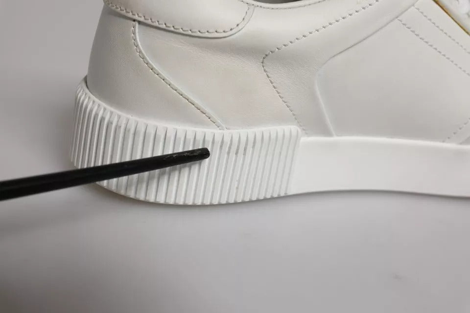 White Miami Leather Low Top Sneakers Shoes