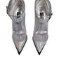 Silver Iridescent Pointed Short Boots Shoes