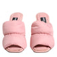 Pink Quilted DG Heel Slide Sandals Shoes