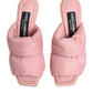 Pink Quilted DG Heel Slide Sandals Shoes