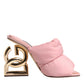 Pink Quilted DG Heel Slide Sandals Shoes