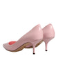 Light Pink Patent Leather Heels Pumps Shoes