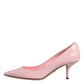 Light Pink Patent Leather Heels Pumps Shoes