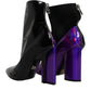 Purple Black Pointed Ankle Boots Shoes