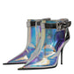 Shoes Silver Iridescent Pointed Short Boots