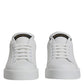 White Leather Classic Low Top Sneakers Shoes