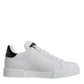 White Leather Classic Low Top Sneakers Shoes