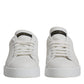 White Leather Classic Low Top Sneakers Shoes