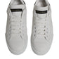 White Leather Classic Low Top Sneakers Shoes