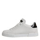 White Leather Classic Low Top Sneakers Shoes