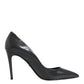 Black Patent Leather Heels Pumps Shoes