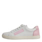 White Classic Calf Leather Sneakers Shoes