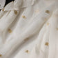 Off White Silk Blend Ascot Collar Blouse Top