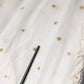 Off White Silk Blend Ascot Collar Blouse Top