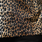 Brown Leopard Print Short Sleeves Blouse Top