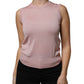 Pink Cashmere Knitted Sleeveless Tank Top