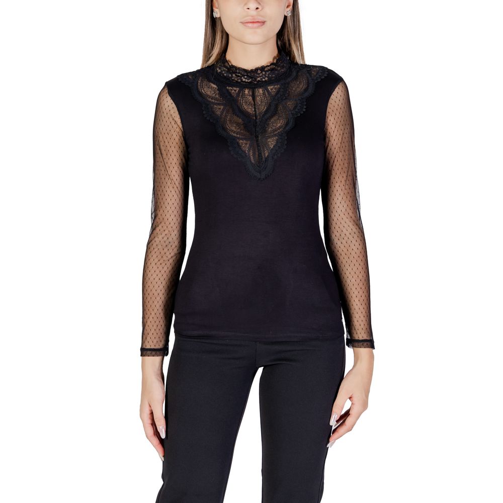 Black Viscose Tops & T-Shirt