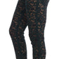 High Waist Floral Lace Slim Trousers