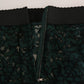 High Waist Floral Lace Slim Trousers