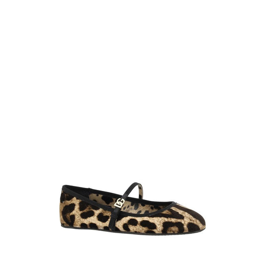 Leopard-print ballerinas