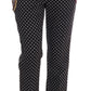 Elegant Polka Dot Embellished Trousers