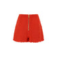 2 Pkts Btn Escargot Belted Tweed Shorts