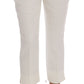 Elegant White Capri Pants - Cotton & Silk Blend