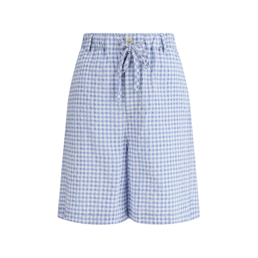 knee-length Vichy Shorts