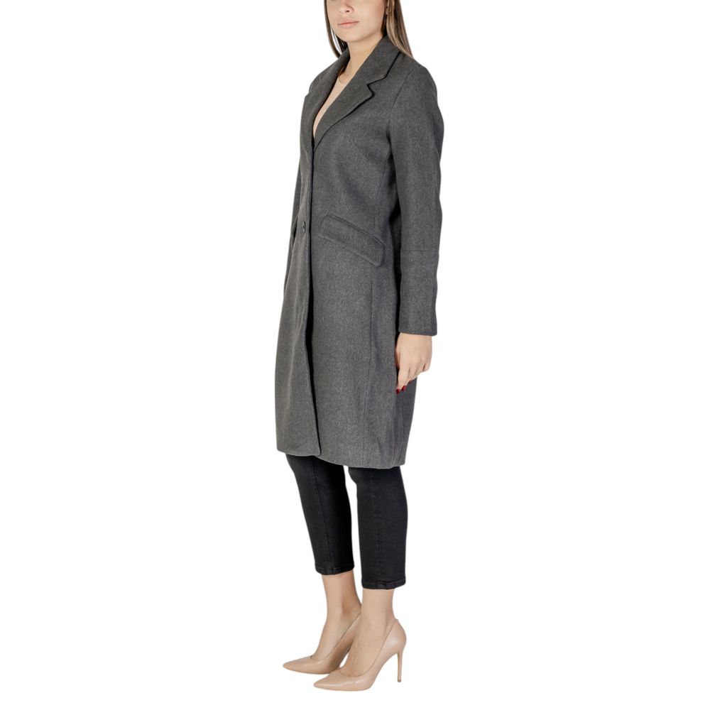 Gray Polyester Jackets & Coat