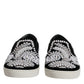 Black Embellished London Men Slip On Shoes