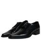 Black Patent Leather Derby Men Dress Shoes