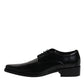 Black Patent Leather Derby Men Dress Shoes